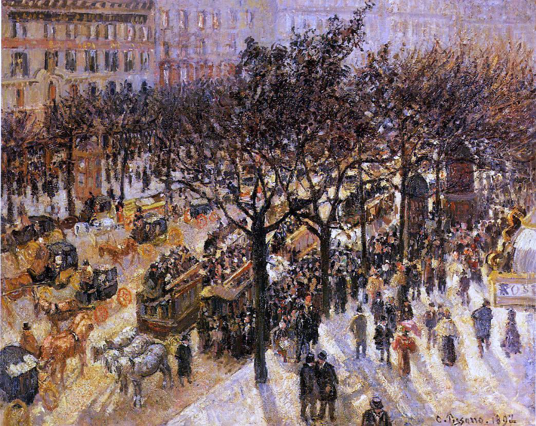  Camille Pissarro Boulevard des Italiens: Afternoon - Hand Painted Oil Painting