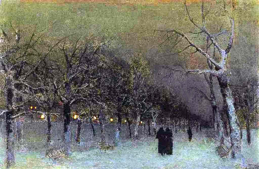  Isaac Ilich Levitan Boulevard in the Evening - Hand Painted Oil Painting