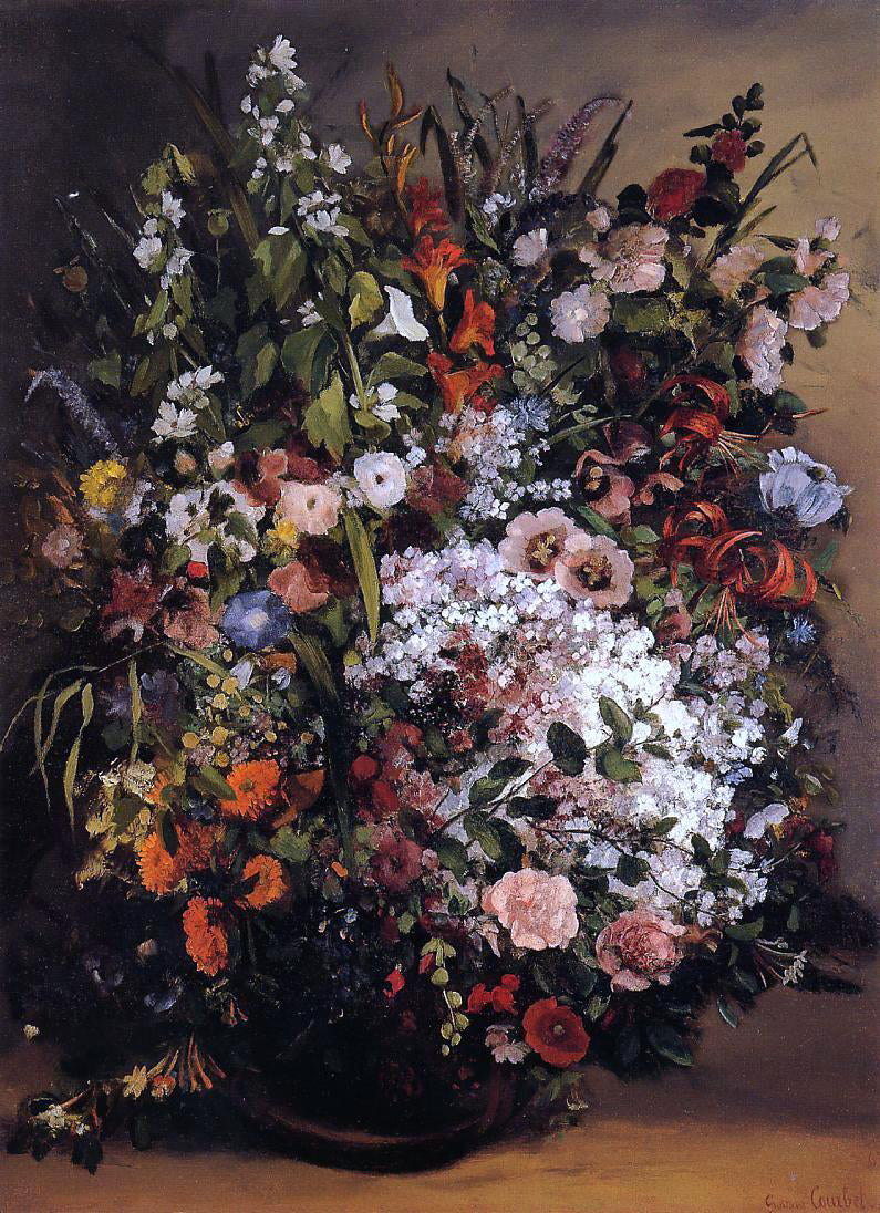  Gustave Courbet Bouquet of Flowers - Hand Painted Oil Painting