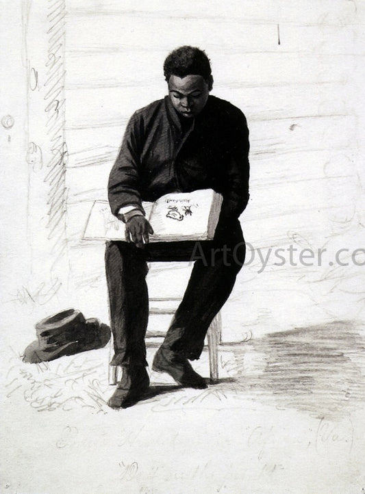  Charles Ethan Porter Boy and Book - Hand Painted Oil Painting