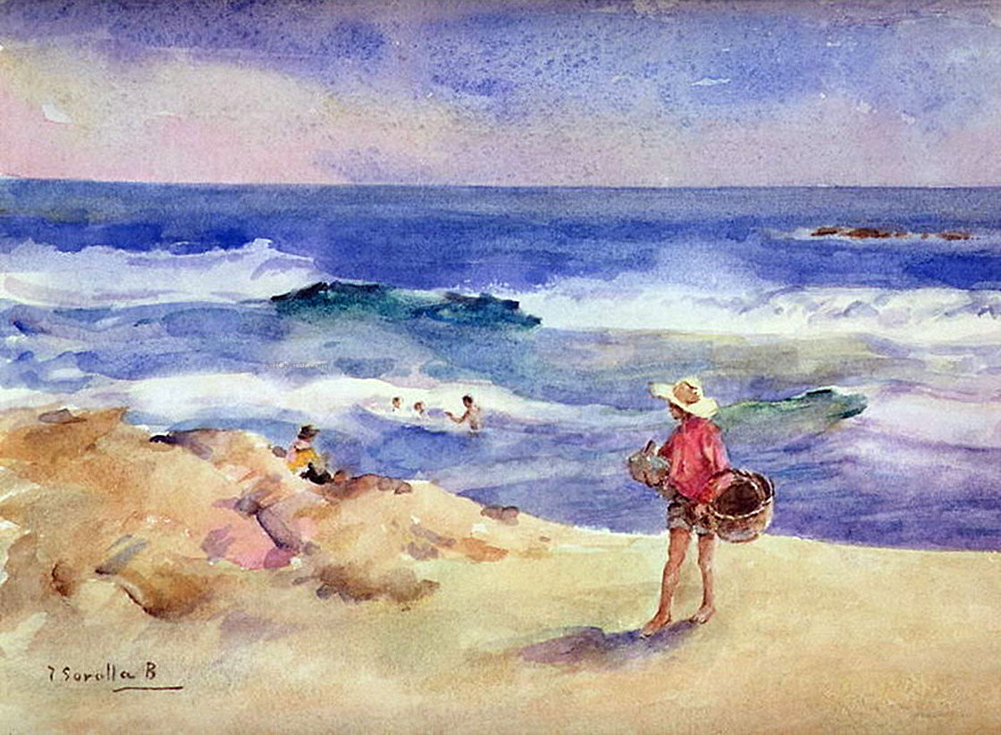  Joaquin Sorolla Y Bastida A Boy on the Sand - Hand Painted Oil Painting