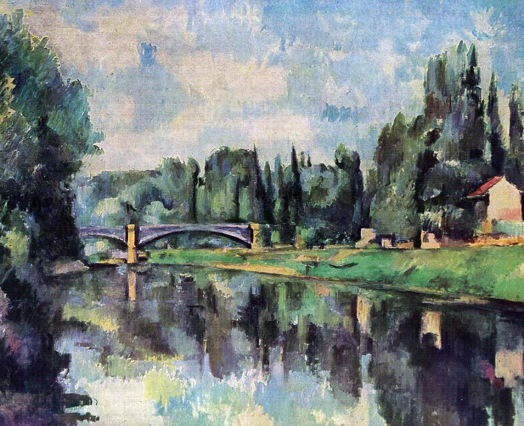  Paul Cezanne Bridge over the Marne - Hand Painted Oil Painting