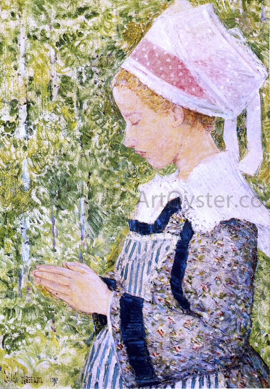 Frederick Childe Hassam Brittany Peasant at "The Pardon" - Hand Painted Oil Painting