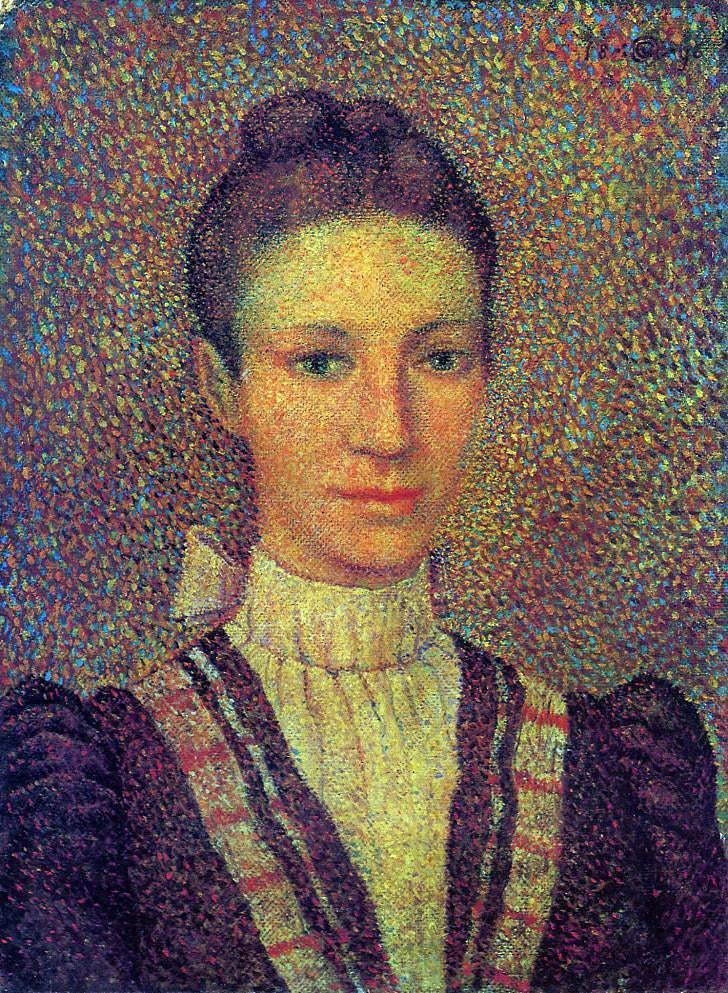  Georges Lemmen Bust of a Young Girl - Hand Painted Oil Painting