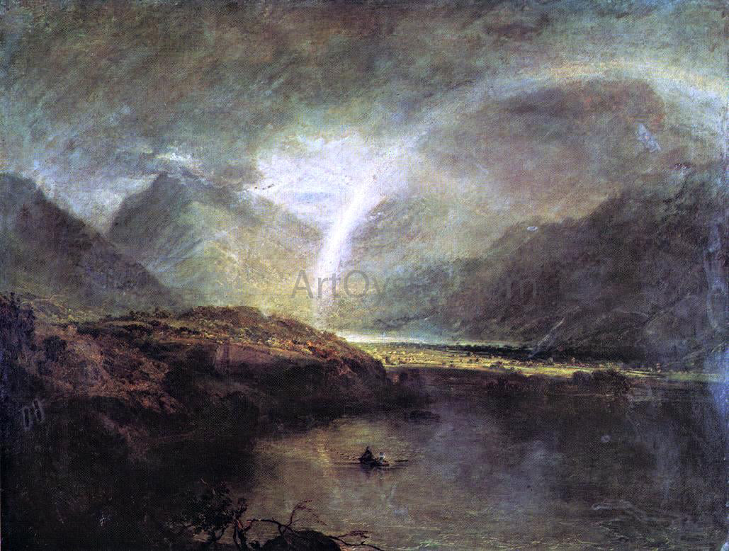  Joseph William Turner Buttermere Lake, with Park of Cromackwater, Cumberland, a Shower - Hand Painted Oil Painting