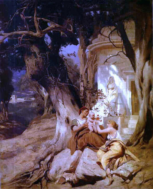  Henryk Hector Siemiradzki By a Temple (Idyll) - Hand Painted Oil Painting