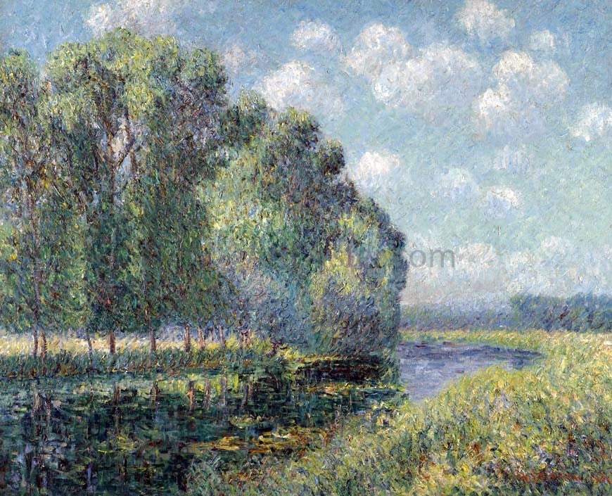  Gustave Loiseau By the Eure River in Spring - Hand Painted Oil Painting