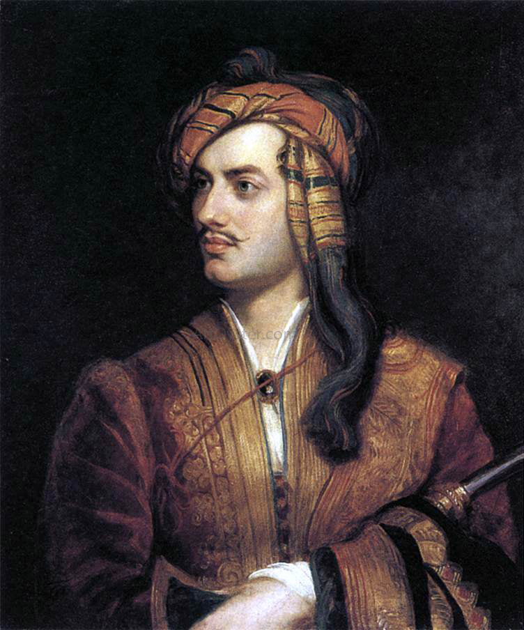  Thomas Phillips Byron in Arnaout Dress - Hand Painted Oil Painting