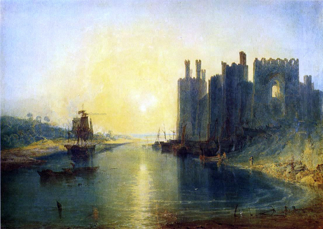  Joseph William Turner Caernarvon Castle - Hand Painted Oil Painting