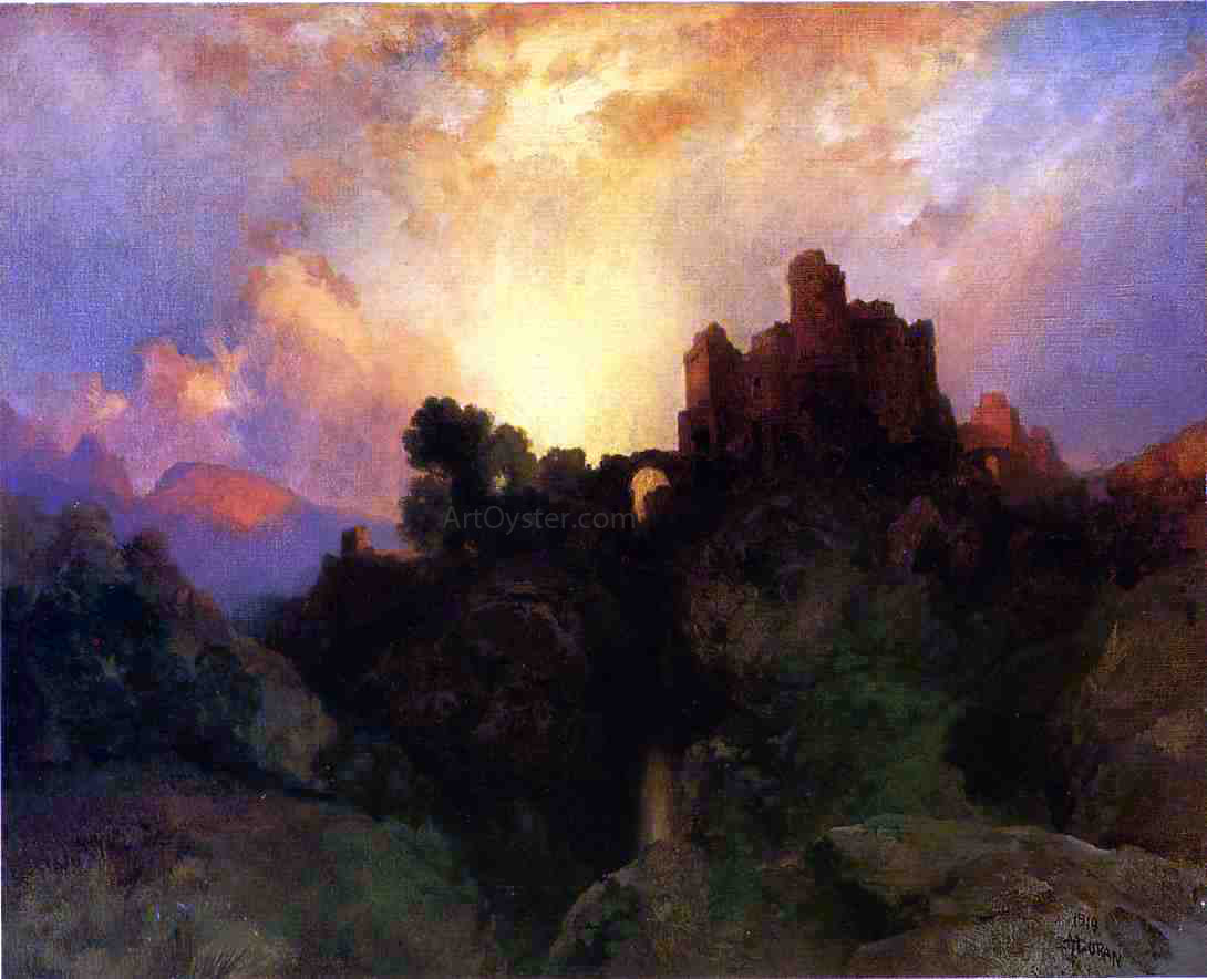  Thomas Moran Caledonia, Stern and Wild - Hand Painted Oil Painting