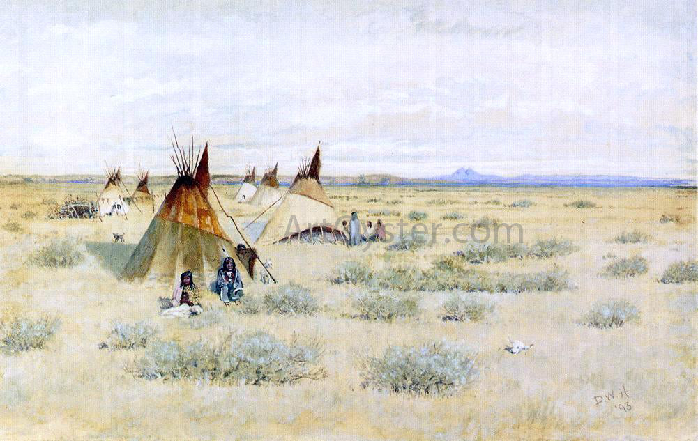  Dwight W Huntington Camp of Standing Bear - Hand Painted Oil Painting