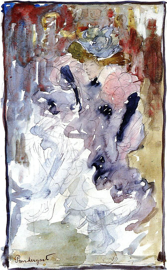  Maurice Prendergast A Can-Can Dancer - Hand Painted Oil Painting