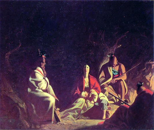  George Caleb Bingham Captured by Indians - Hand Painted Oil Painting