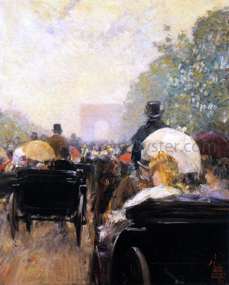  Frederick Childe Hassam Carriage Parade - Hand Painted Oil Painting