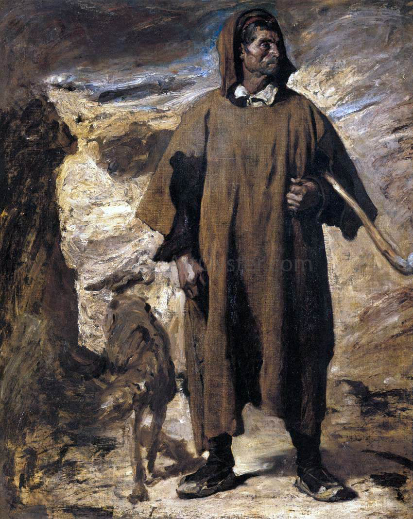  Henri Georges Regnault Castilian Mountain Shepherd - Hand Painted Oil Painting