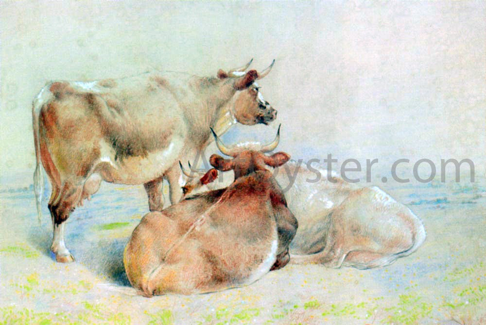  William Huggins Cattle Resting (2 of 2) - Hand Painted Oil Painting