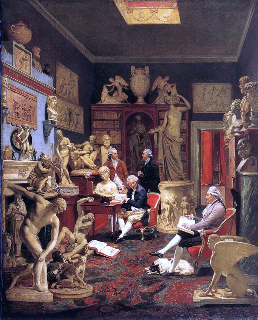  Johann Zoffany Charles Towneley in his Sculpture Gallery - Hand Painted Oil Painting