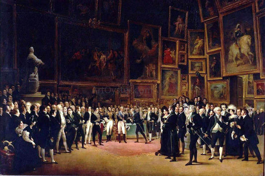  Francois-Joseph Heim Charles V Distributing Awards to the Artists at the Close of the Salon of 1824 - Hand Painted Oil Painting