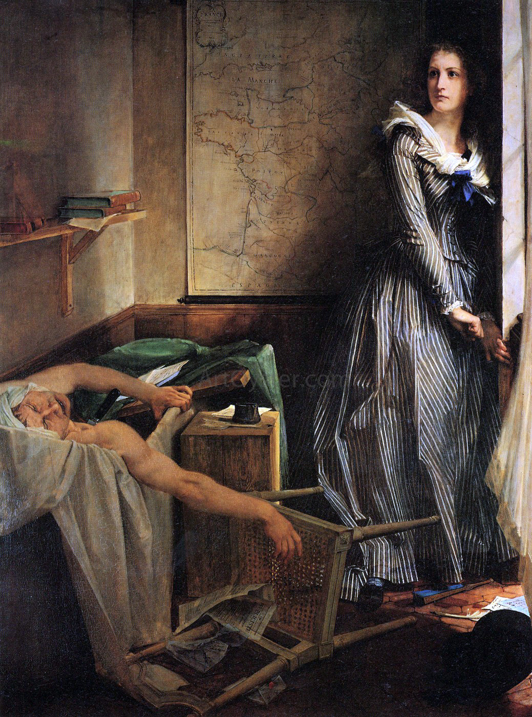  Paul-Jacques-Aime Baudry Charlotte Corday - Hand Painted Oil Painting