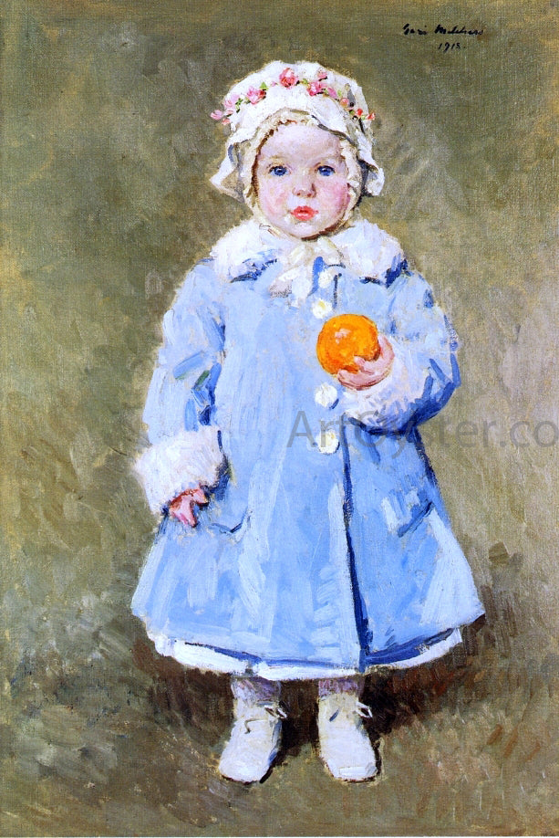  Gari Melchers Child with an Orange - Hand Painted Oil Painting