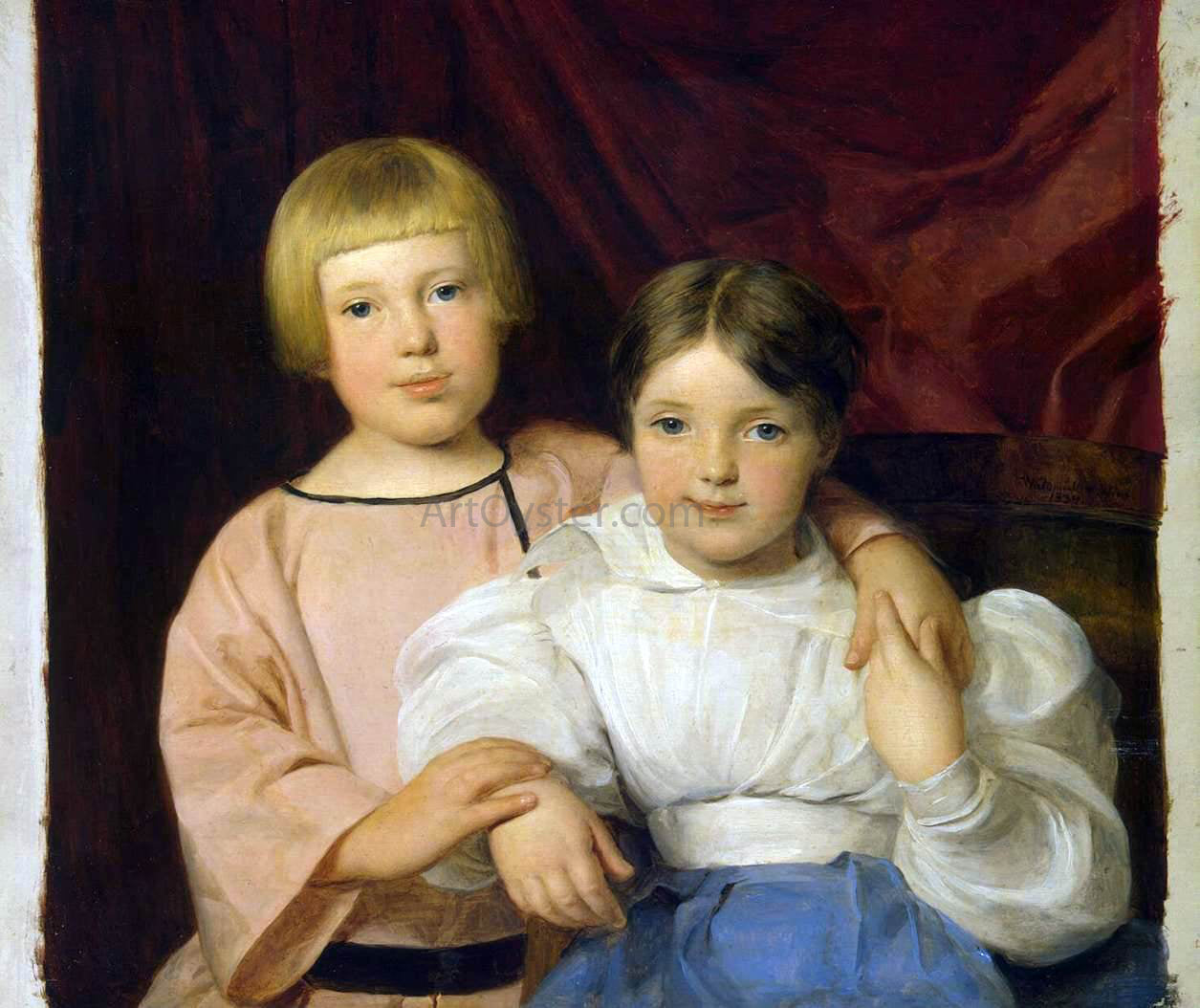  Ferdinand Georg Waldmuller Children - Hand Painted Oil Painting