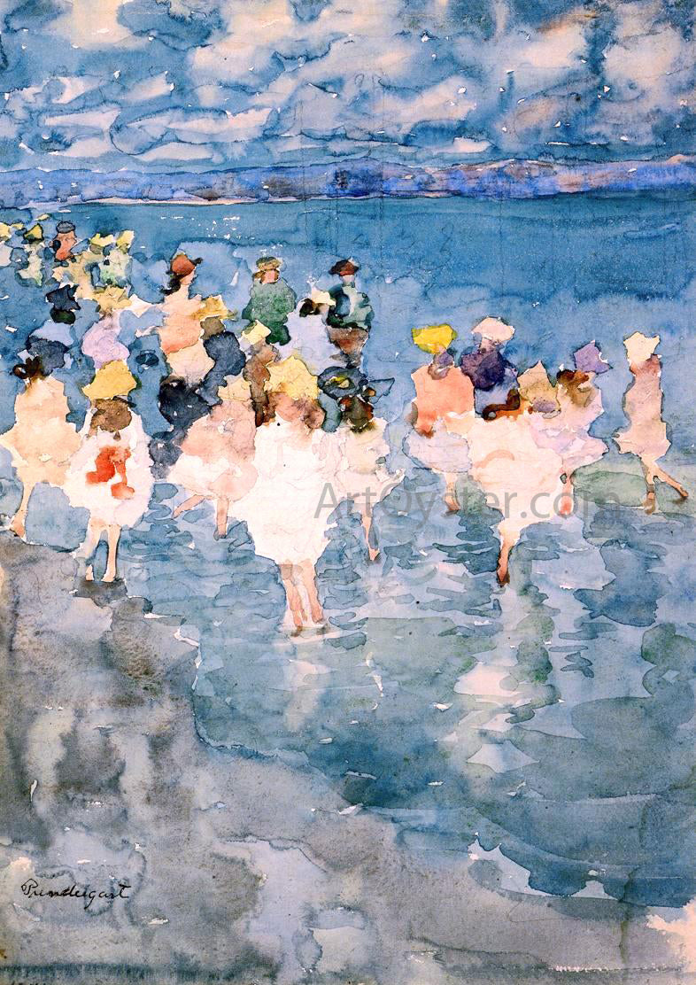  Maurice Prendergast Children at the Beach - Hand Painted Oil Painting