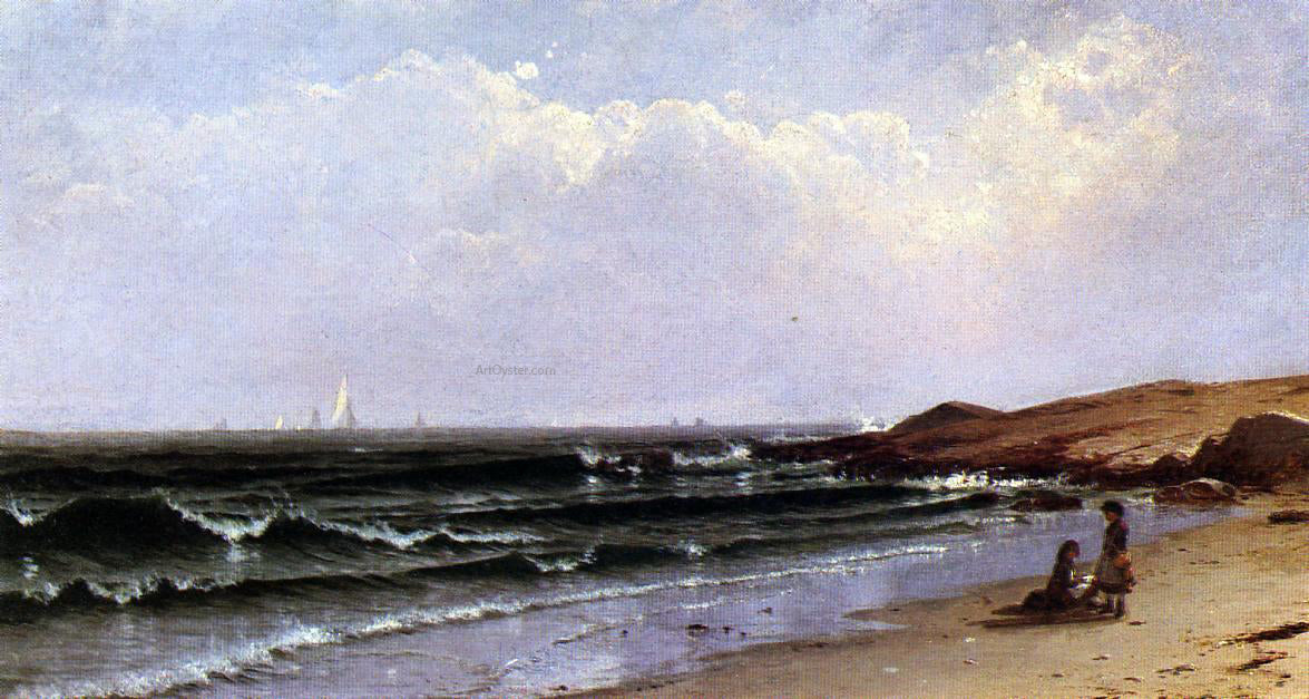  Alfred Thompson Bricher Children at the Seashore - Hand Painted Oil Painting