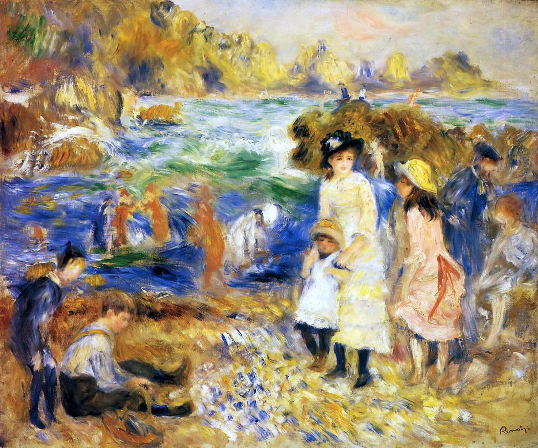  Pierre Auguste Renoir Children by the Sea in Guernsey - Hand Painted Oil Painting