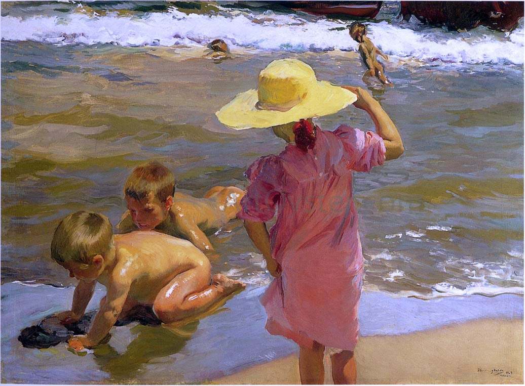  Joaquin Sorolla Y Bastida Children on the Seashore - Hand Painted Oil Painting