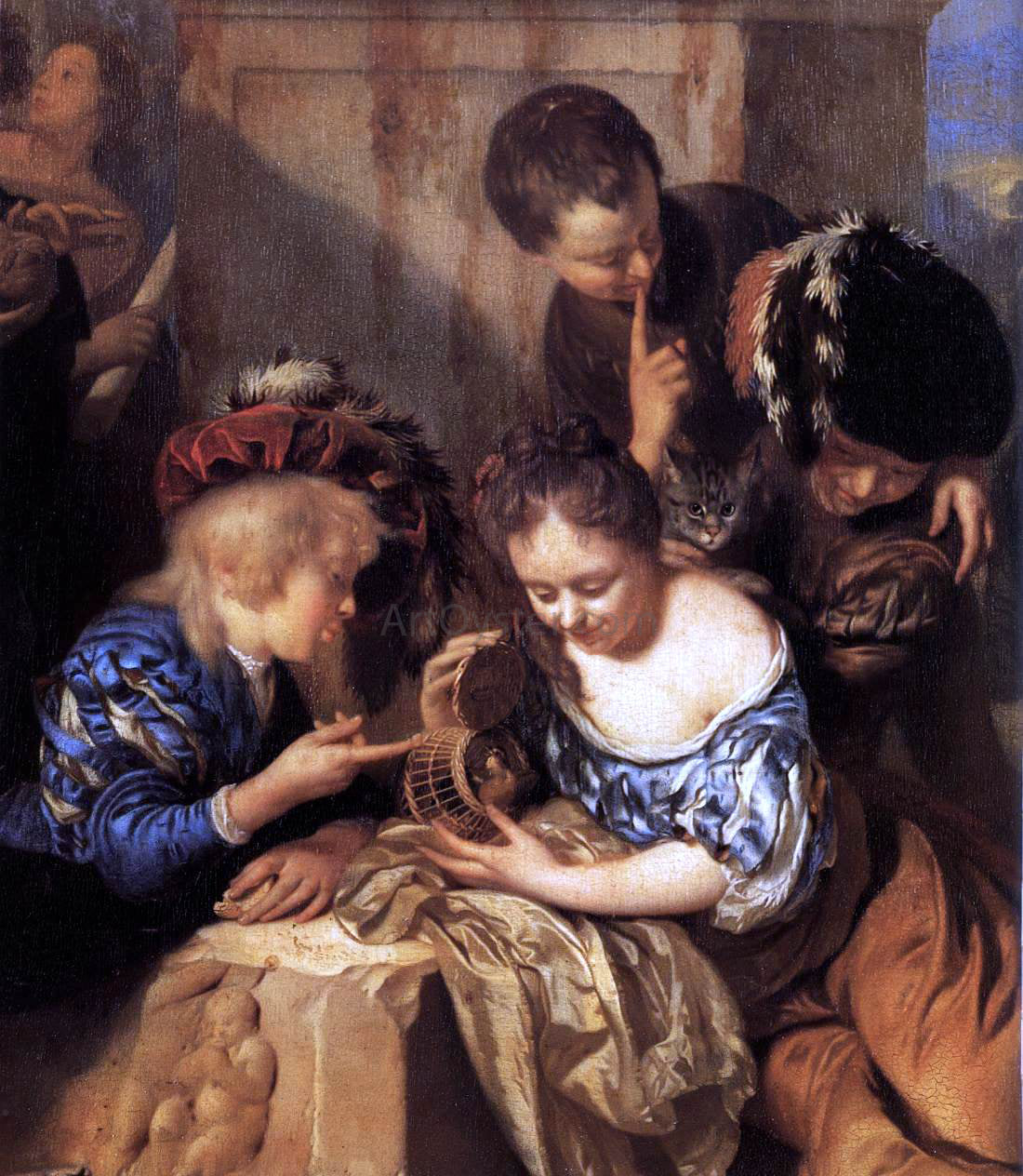  Adriaen Van der Werff Children Playing before a Hercules Group (detail) - Hand Painted Oil Painting