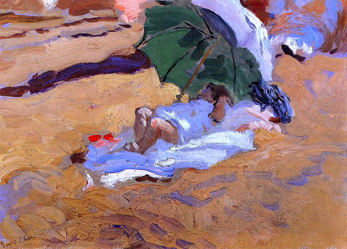  Joaquin Sorolla Y Bastida Childs Siesta - Hand Painted Oil Painting