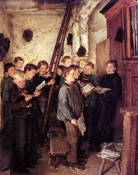  Otto Piltz Choir Rehearsal - Hand Painted Oil Painting