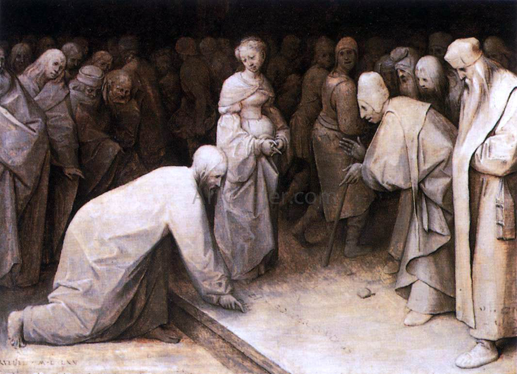 The Elder Pieter Bruegel Christ and the Woman Taken in Adultery - Hand Painted Oil Painting