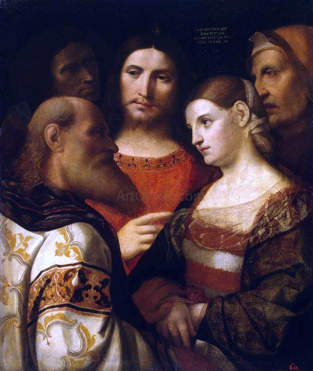  Palma Vecchio Christ and the Woman Taken in Adultery - Hand Painted Oil Painting