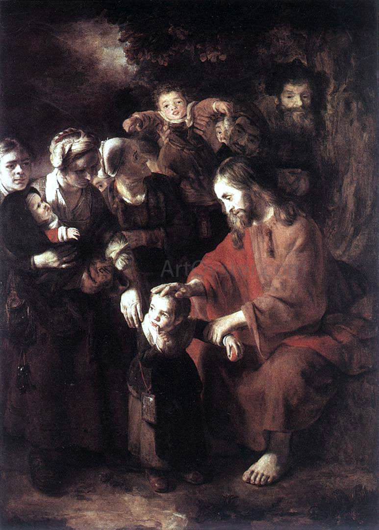  Nicolaes Maes Christ Blessing the Children - Hand Painted Oil Painting