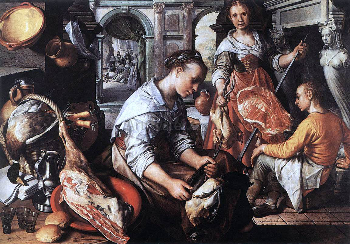  Joachim Beuckelaer Christ in the House of Martha and Mary - Hand Painted Oil Painting