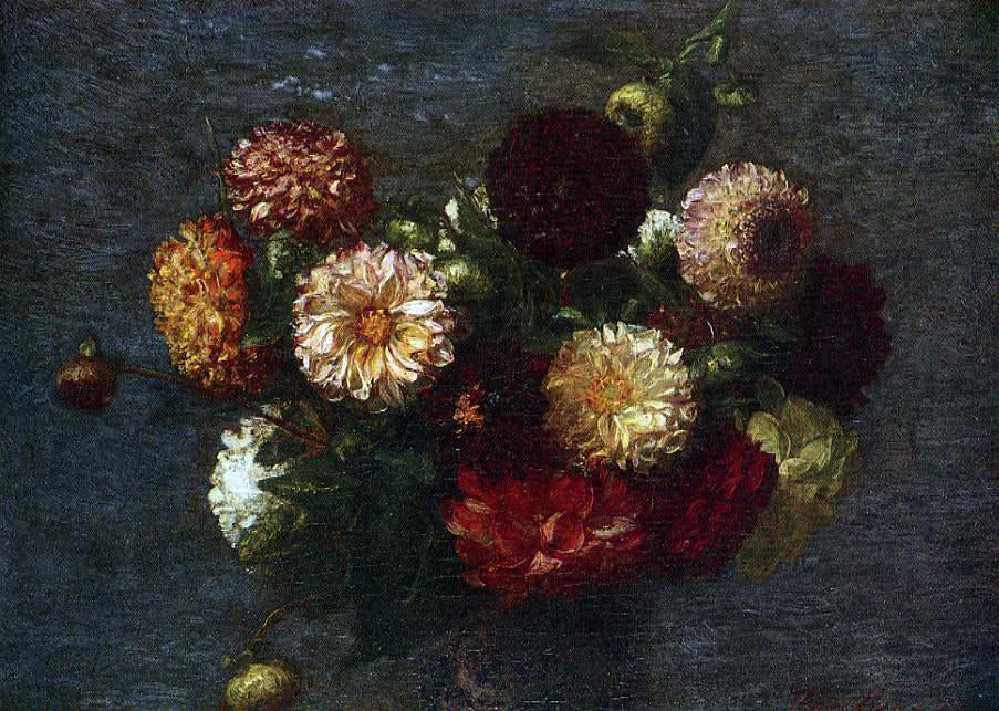  Henri Fantin-Latour Chrysanthemums - Hand Painted Oil Painting