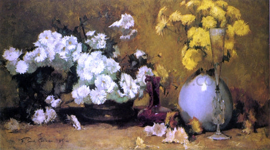 Emil Carlsen Chrysanthemums - Hand Painted Oil Painting