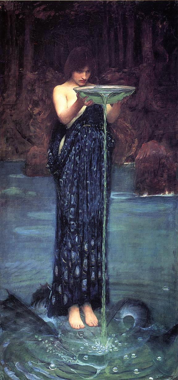  John William Waterhouse Circe Invidiosa - Hand Painted Oil Painting