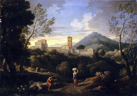  Jan Frans Van Bloemen Classical Landscape with Figures - Hand Painted Oil Painting