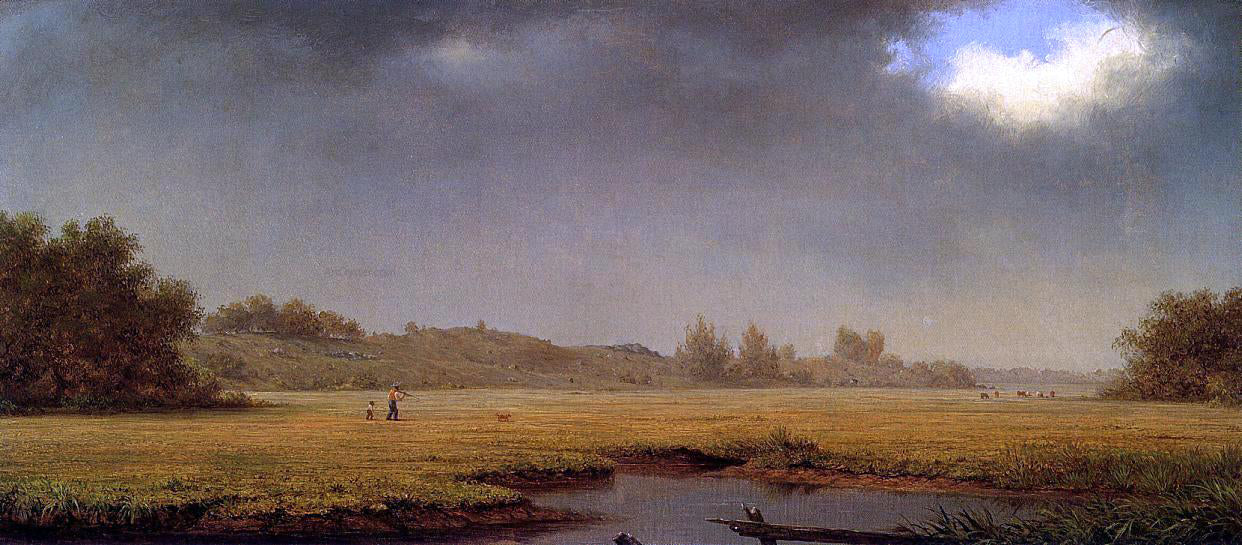  Martin Johnson Heade Cloudy Day, Rhode Island - Hand Painted Oil Painting
