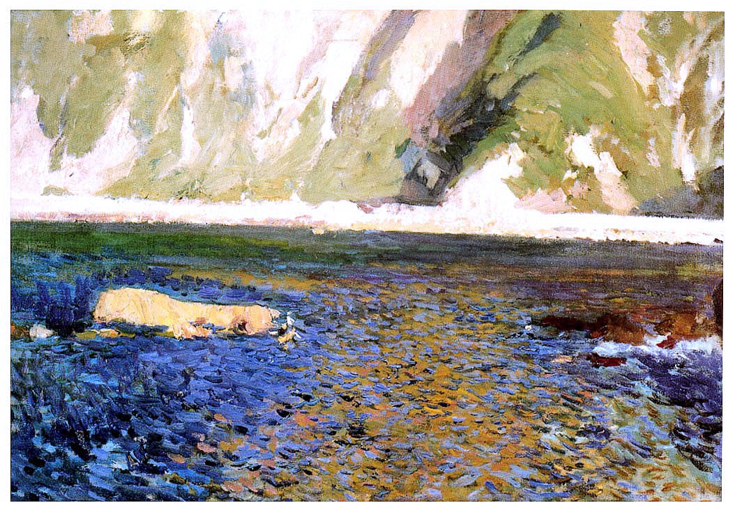  Joaquin Sorolla Y Bastida Coast at San Sebastian - Hand Painted Oil Painting