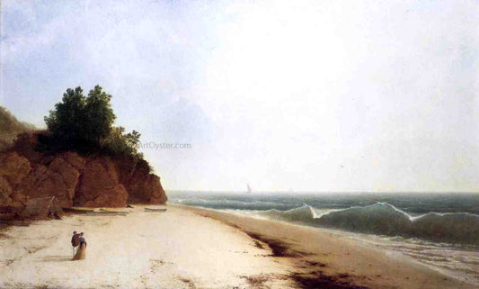  John Frederick Kensett Coast Scene with Figures - Hand Painted Oil Painting