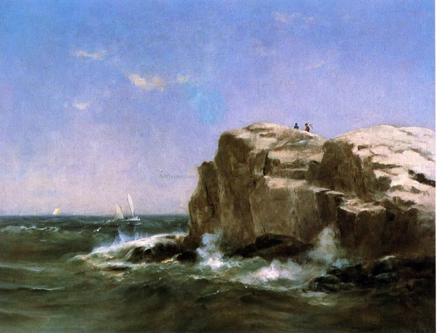  Warren W Sheppard Coastal Rocks - Hand Painted Oil Painting