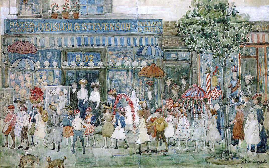  Maurice Prendergast Columbus Circle (New York) - Hand Painted Oil Painting