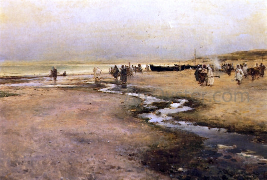  Emilio Sanchez-Perrier Coming to Market, Tanger - Hand Painted Oil Painting