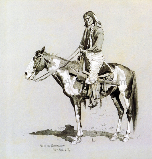  Frederic Remington Commanche on Horseback - Hand Painted Oil Painting