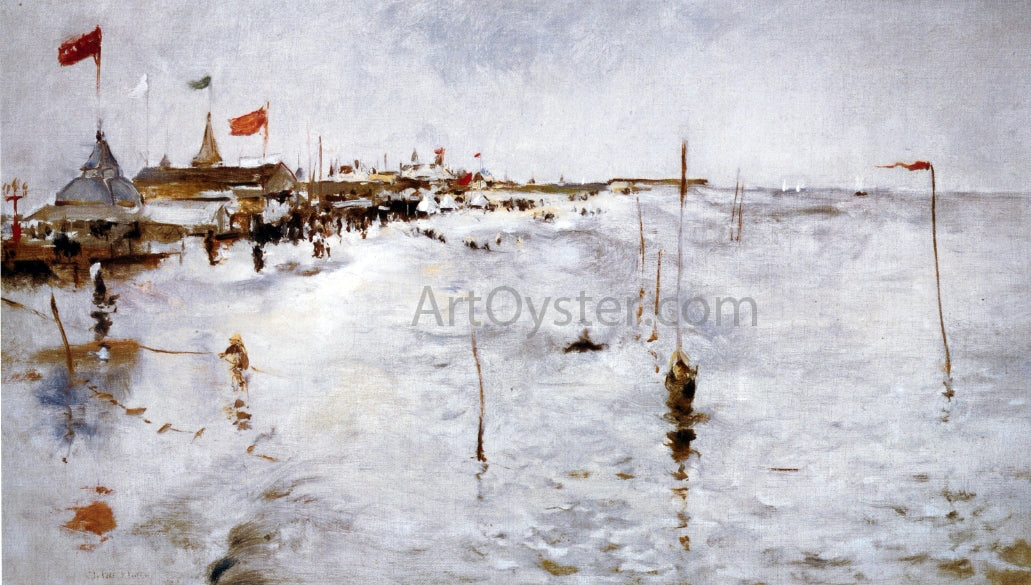  John Twachtman Coney Island: From Brighton Pier - Hand Painted Oil Painting