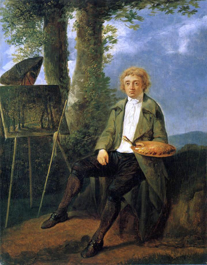  Jacques Henri Sablet Conrad Gessner in a Landscape - Hand Painted Oil Painting