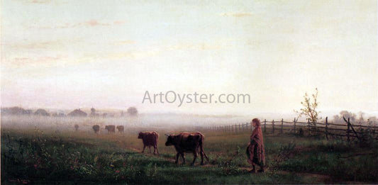  Junius R Sloan Cool Morning on the Prarie - Hand Painted Oil Painting